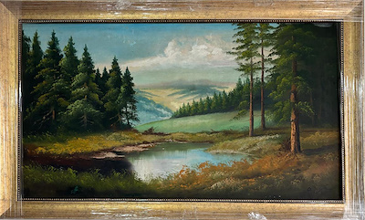A. Özkan imzalı tablo — Yağlı Boya, 55×90 cm, 2.000 TL müzayede satışı