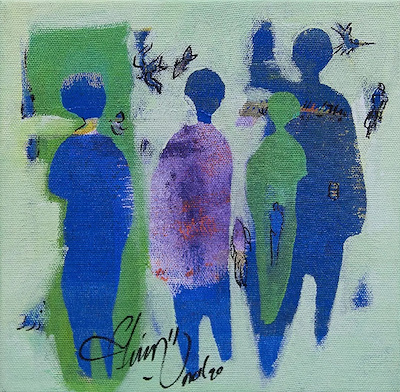 Elçin Ünal imzalı tablo — Akrilik Boya, 20×20 cm, 1.500 TL müzayede satışı