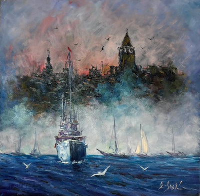 Erdoğan Seçil imzalı tablo — Yağlı Boya, 50×50 cm, 4.000 TL müzayede satışı