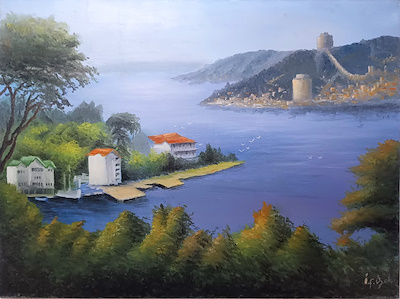 Ömer Faruk Özelçi imzalı tablo — Yağlı Boya, 60×80 cm, 2.000 TL müzayede satışı