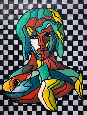 İrfan Seçkin imzalı tablo — Yağlı Boya, 72×57 cm, 3.500 TL müzayede satışı