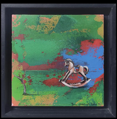 Büşra Aktekinoğlu Babat imzalı tablo — Akrilik Boya, 25×25 cm, 1.500 TL müzayede satışı