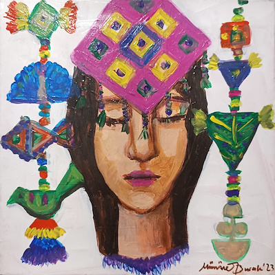 Mürüvvet Durak imzalı tablo — Akrilik Boya, 30×30 cm, 1.000 TL müzayede satışı