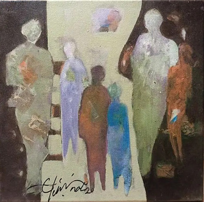 Elçin Ünal imzalı tablo — Akrilik Boya, 30×30 cm, 2.500 TL müzayede satışı