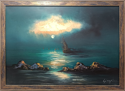 Mahmut Günaydın imzalı tablo — Yağlı Boya, 50×70 cm, 2.500 TL müzayede satışı