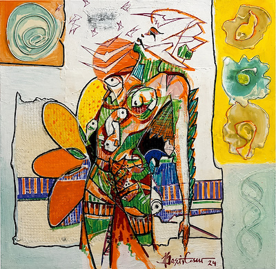 Basri Cesur imzalı tablo — Akrilik Boya, 50×50 cm, 4.000 TL müzayede satışı