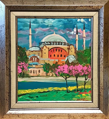 Zvıdıa Cherkezıa imzalı tablo — Yağlı Boya, 30×28 cm, 1.000 TL müzayede satışı