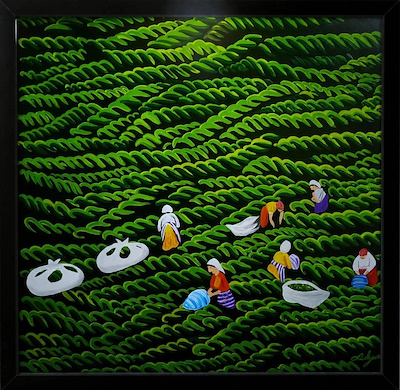 Fulya Şeker imzalı tablo — Yağlı Boya, 90×90 cm, 6.500 TL müzayede satışı