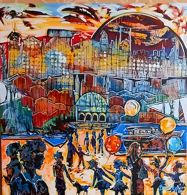 Basri Cesur imzalı tablo — Akrilik Boya, 50×50 cm, 2.500 TL müzayede satışı