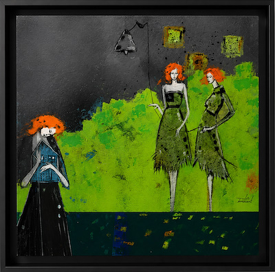 Emel Genç imzalı tablo — Akrilik Boya, 40×40 cm, 5.000 TL müzayede satışı