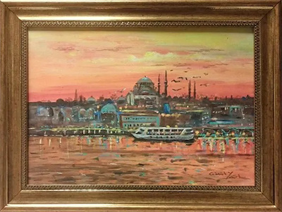 Gönül Yakut imzalı tablo — Yağlı Boya, 25×35 cm, 1.500 TL müzayede satışı