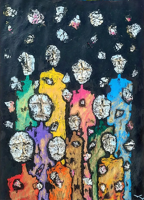 Erman Çobanoğlu imzalı tablo — Karışık Teknik, 70×50 cm, 5.500 TL müzayede satışı