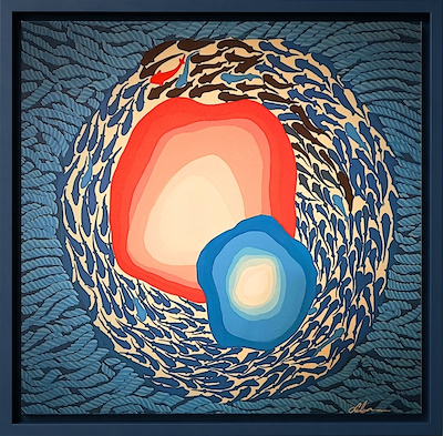Fulya Şeker imzalı tablo — Yağlı Boya, 90×90 cm, 8.500 TL müzayede satışı