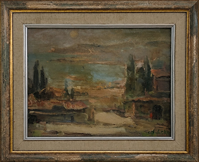 Sök Olof imzalı tablo — Yağlı Boya, 25×30 cm, 2.000 TL müzayede satışı