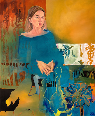 Zehranur Alemdar imzalı tablo — Karışık Teknik, 110×80 cm, 5.000 TL müzayede satışı