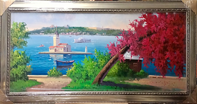 Faysal Çakmaz imzalı tablo — Yağlı Boya, 60×110 cm, 12.000 TL müzayede satışı