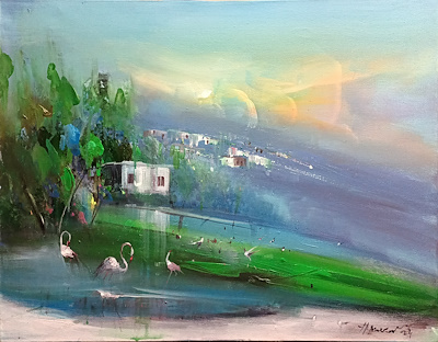 Hüseyin Macar imzalı tablo — Yağlı Boya, 50×70 cm, 9.000 TL müzayede satışı