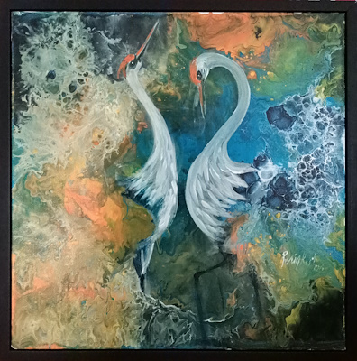 Pervin Karslı imzalı tablo — Yağlı Boya, 50×50 cm, 9.000 TL müzayede satışı
