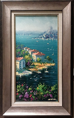 Hüseyin Kılıç imzalı tablo — Yağlı Boya, 40×20 cm, 4.000 TL müzayede satışı