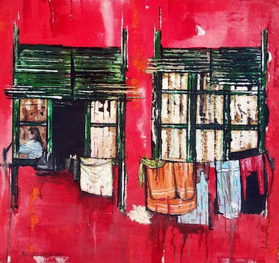 Nuri Özçelik imzalı tablo — Akrilik Boya, 50×50 cm, 12.500 TL müzayede satışı