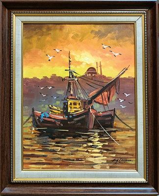 Olcay Çalışkan imzalı tablo — Yağlı Boya, 40×30 cm, 3.500 TL müzayede satışı