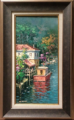 Hüseyin Kılıç imzalı tablo — Yağlı Boya, 40×20 cm, 4.000 TL müzayede satışı