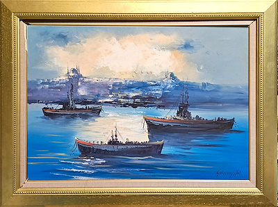 Ufuk Günaydın imzalı tablo — Yağlı Boya, 67×87 cm, 15.000 TL müzayede satışı