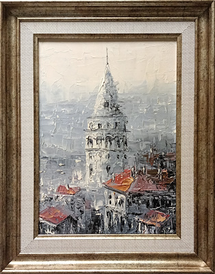 Mustafa Orhan imzalı tablo — Yağlı Boya, 35×25 cm, 4.000 TL müzayede satışı