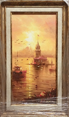 Hüseyin Kılıç imzalı tablo — Yağlı Boya, 40×20 cm, 5.000 TL müzayede satışı