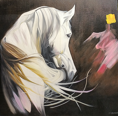 Filiz Erten imzalı tablo — Yağlı Boya, 70×70 cm, 12.000 TL müzayede satışı