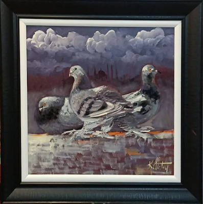 Atalay Köseoğlu imzalı tablo — Yağlı Boya, 40×40 cm, 7.500 TL müzayede satışı