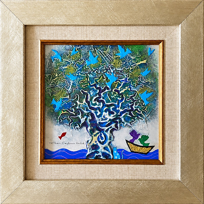 Volkan Coşkun imzalı tablo — Yağlı Boya, 15×15 cm, 3.500 TL müzayede satışı