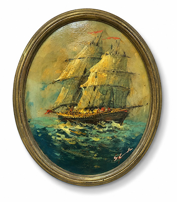Sebahattin Camcıoğlu imzalı tablo — Yağlı Boya, 30×28 cm, 5.000 TL müzayede satışı