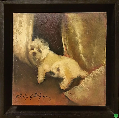 Zeki Çetinkaya imzalı tablo — Yağlı Boya, 25×25 cm, 3.250 TL müzayede satışı