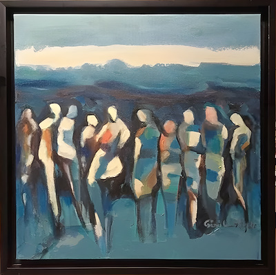 Gönül Aydın imzalı tablo — Yağlı Boya, 50×50 cm, 6.500 TL müzayede satışı