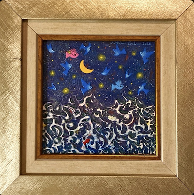 Volkan Coşkun imzalı tablo — Yağlı Boya, 15×15 cm, 3.250 TL müzayede satışı
