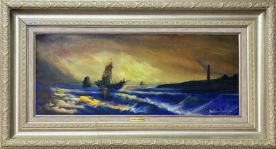 Krikor Zarifyan imzalı tablo — Yağlı Boya, 28×65 cm, 25.000 TL müzayede satışı