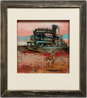 Mehmet Babat imzalı tablo — Yağlı Boya, 20×20 cm, 2.750 TL müzayede satışı