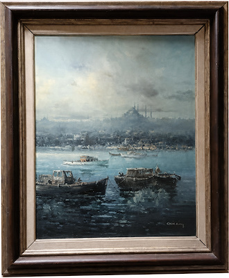 İlhan Kılınç imzalı tablo — Yağlı Boya, 50×40 cm, 3.000 TL müzayede satışı