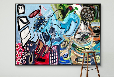 Merve Karapolat imzalı tablo — Akrilik Boya, 140×100 cm, 4.000 TL müzayede satışı