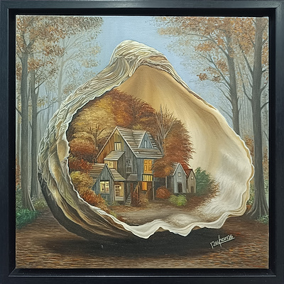 Reyhan Karagedik imzalı tablo — Yağlı Boya, 40×40 cm, 18.000 TL müzayede satışı