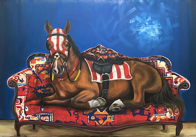 Esma Aktaş imzalı tablo — Akrilik Boya, 100×70 cm, 8.500 TL müzayede satışı