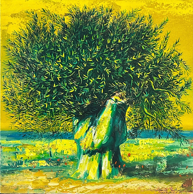 Selmani Baki Kocaispir imzalı tablo — Yağlı Boya, 40×40 cm, 13.000 TL müzayede satışı