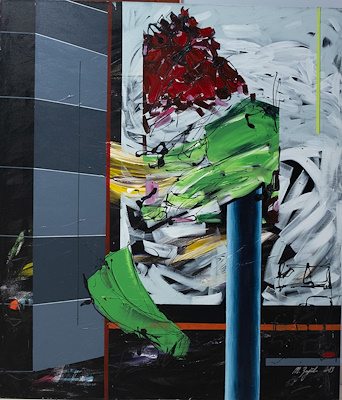 Mehtap Pazarlıoğlu imzalı tablo — Akrilik Boya, 110×100 cm, 70.000 TL müzayede satışı