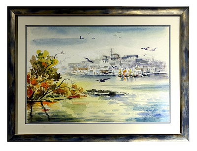 Mehmet Özel imzalı tablo — Sulu Boya, 35×45 cm, 1.000 TL müzayede satışı