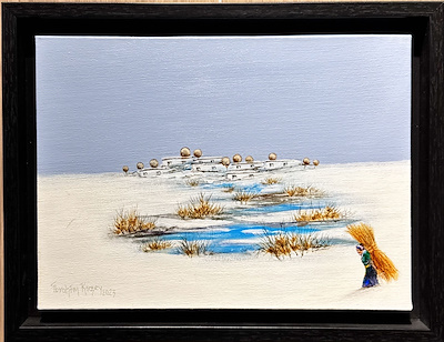 İbrahim Kuzey imzalı tablo — Akrilik Boya, 25×35 cm, 1.000 TL müzayede satışı