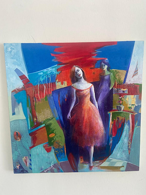 Berrin İlhan imzalı tablo — Akrilik Boya, 50×50 cm, 5.500 TL müzayede satışı