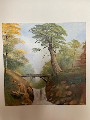Ceren İntizamoğlu imzalı tablo — Yağlı Boya, 40×40 cm, 1.300 TL müzayede satışı