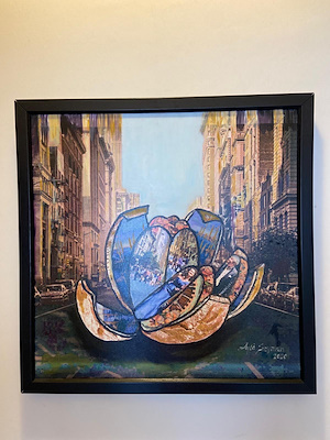 Ayla Seyman imzalı tablo — Yağlı Boya, 50×50 cm, 1.800 TL müzayede satışı