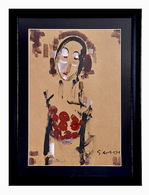 Sera Uzel imzalı tablo — 40×25 cm, 1.000 TL müzayede satışı